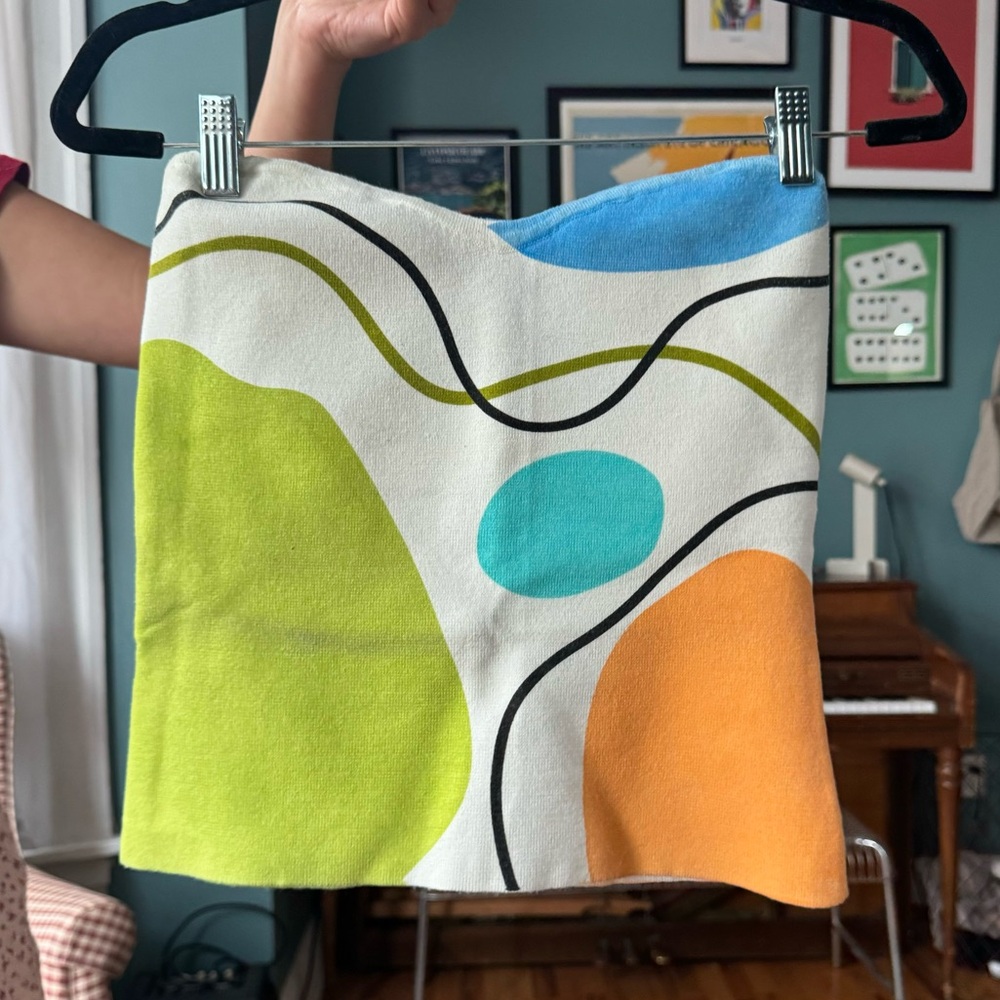 Abstract knit tube top